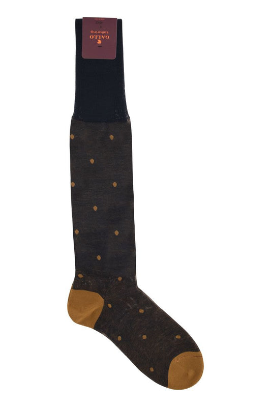 Polka Dot Cotton Long Socks - VOGUERINI