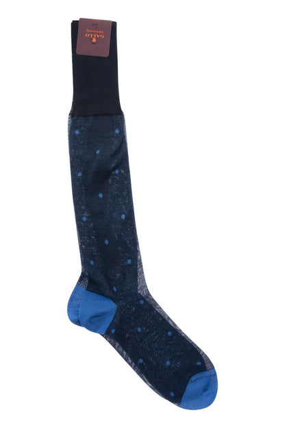 Polka Dot Cotton Long Socks - VOGUERINI