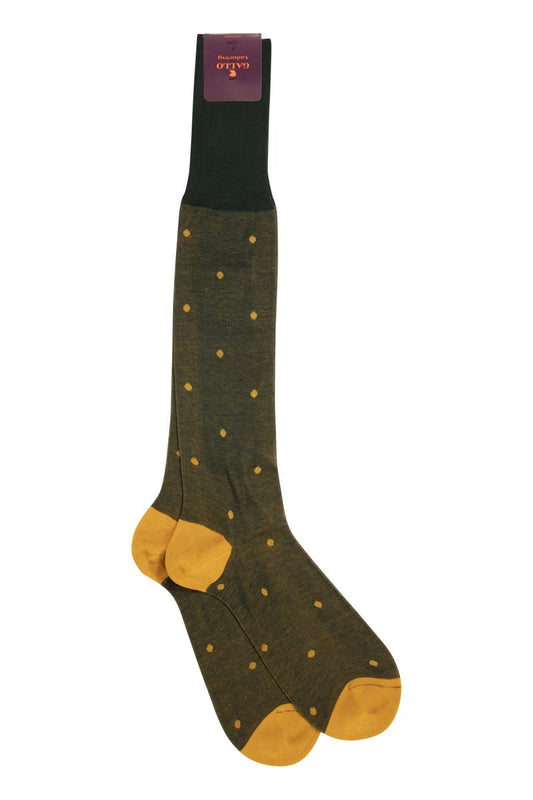 Polka Dot Cotton Long Socks - VOGUERINI