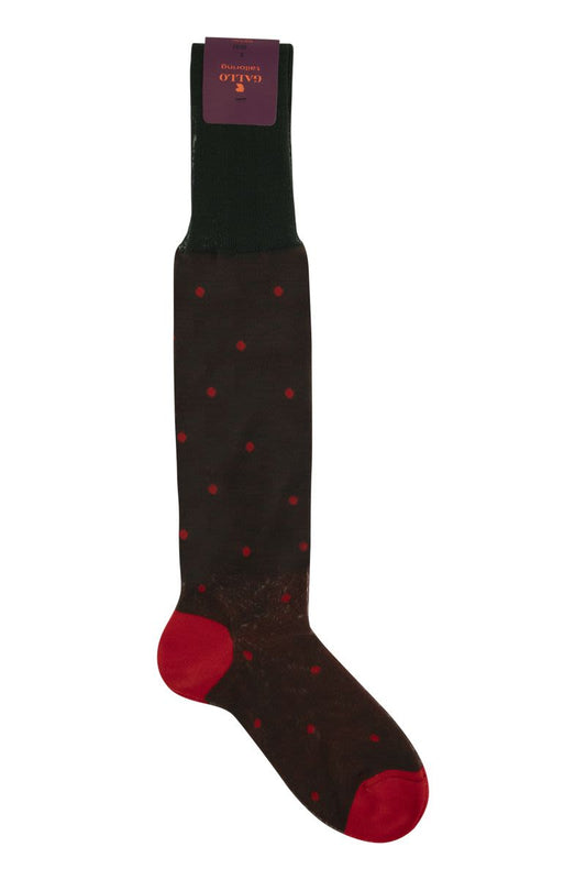 Polka Dot Cotton Long Socks - VOGUERINI