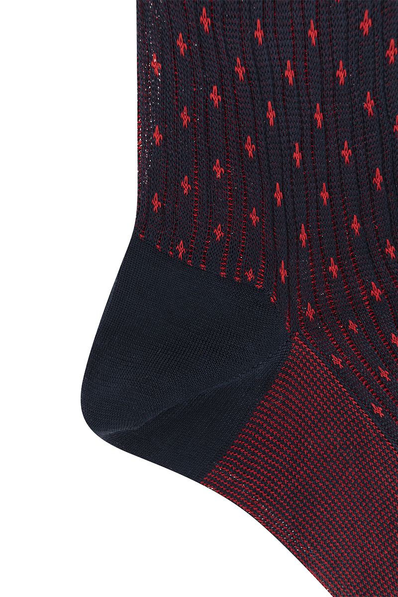 Patterned cotton long socks