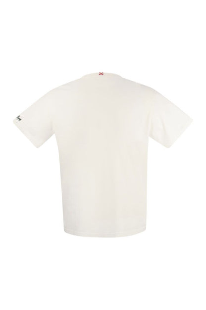 Cotton T-shirt with SEX MACHINE print - VOGUERINI