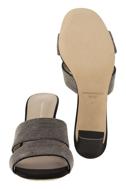 Leather sandal with bright bands - VOGUERINI