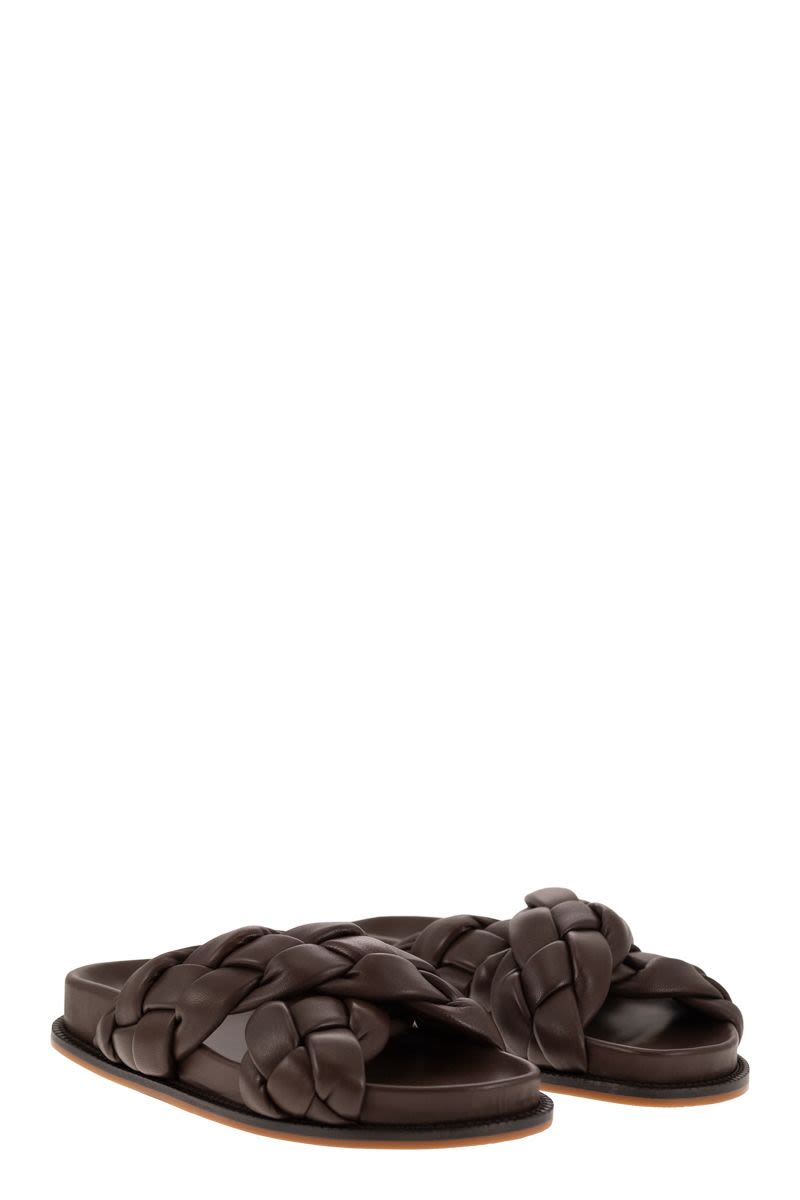 Braided leather Fussbett sandal - VOGUERINI