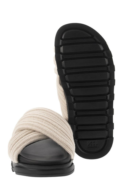 Sandal with merino wool bands - VOGUERINI