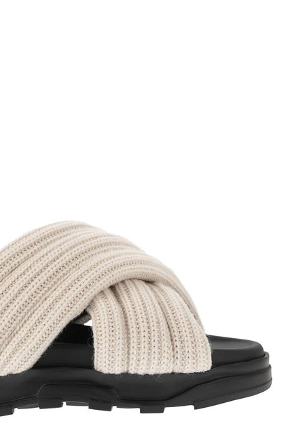 Sandal with merino wool bands - VOGUERINI