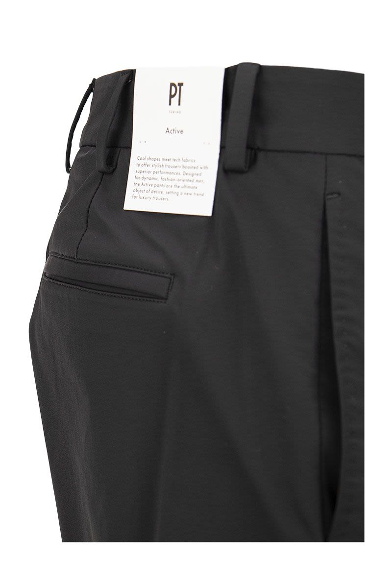 'Epsilon' trousers in technical fabric - VOGUERINI