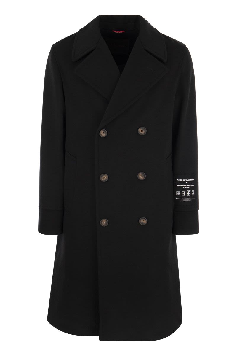 Achille double-breasted wool coat - VOGUERINI