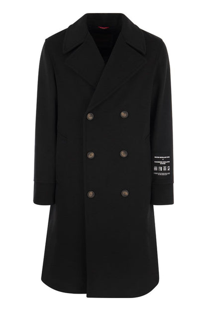 Achille double-breasted wool coat - VOGUERINI