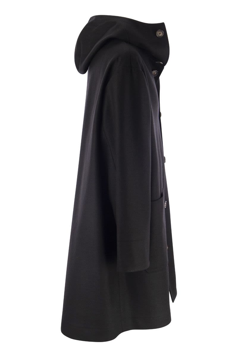 TONIO - Wool and cashmere cape - VOGUERINI