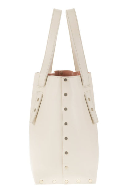 Leather and studded tote bag - VOGUERINI