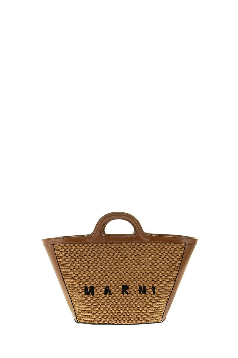 Leather and raffia TROPICALIA bag - VOGUERINI