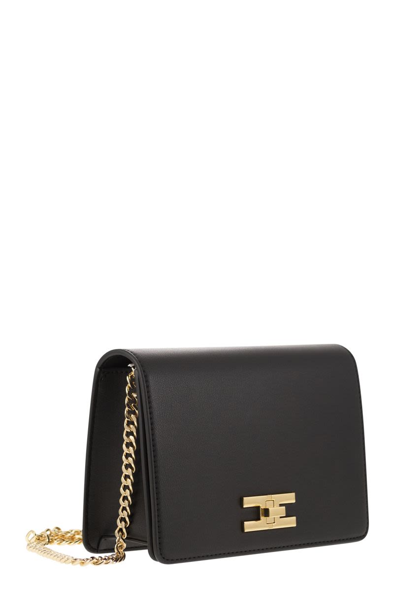 Shoulder bag with gold swivel logo - VOGUERINI