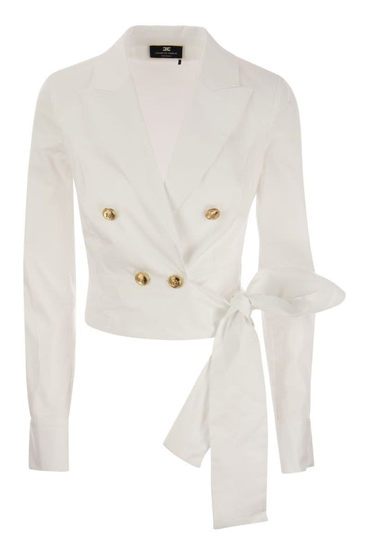 Cotton shirt with sash - VOGUERINI