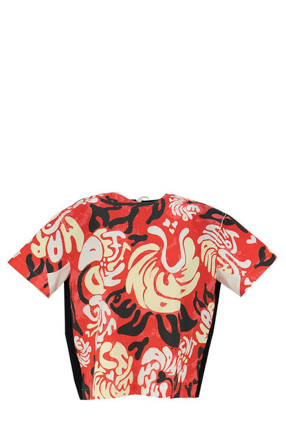 Tropical flower print jersey t-shirt - VOGUERINI