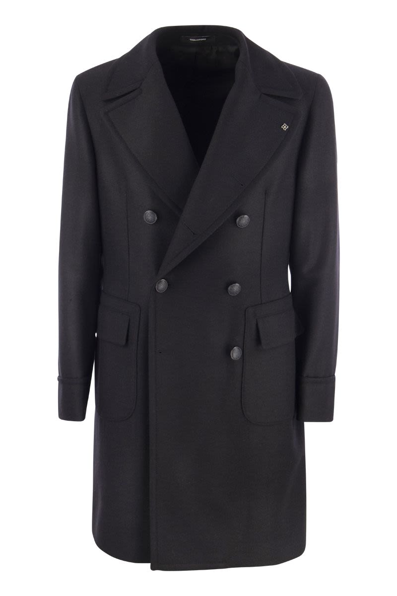 Wool and cashmere double-breasted coat - VOGUERINI