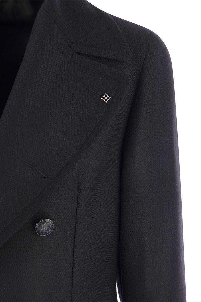 Wool and cashmere double-breasted coat - VOGUERINI