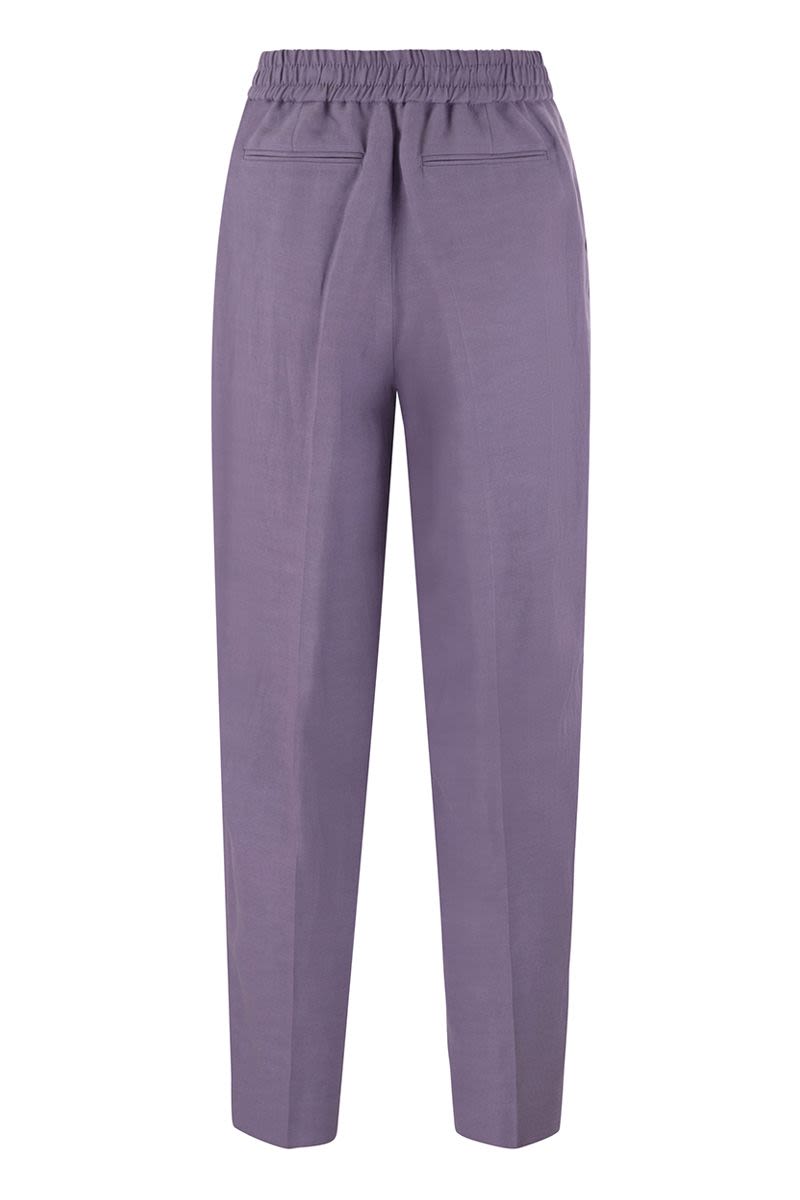 DAISY - Viscose and linen trousers