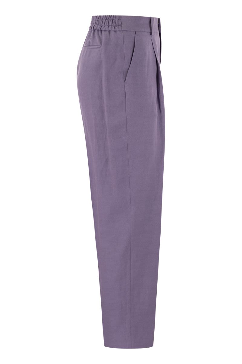 DAISY - Viscose and linen trousers