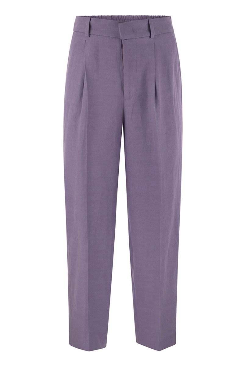 DAISY - Viscose and linen trousers