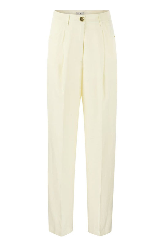 GABRIELLE - Viscose and linen trousers