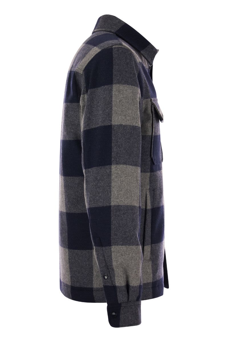 Alaskan Check Shirt Jacket - VOGUERINI