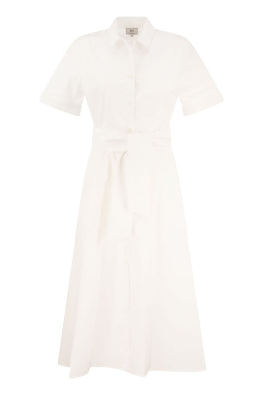 Pure cotton poplin chemisier dress - VOGUERINI