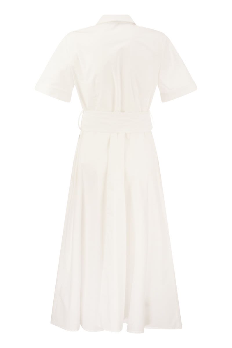 Pure cotton poplin chemisier dress - VOGUERINI