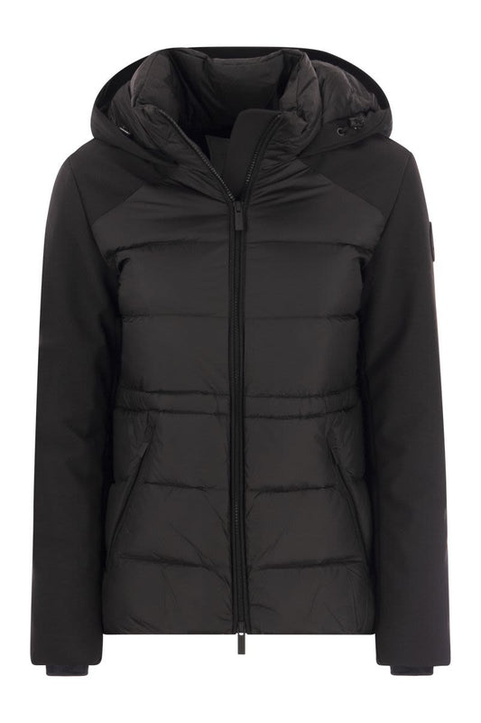 Quilted down jacket with hood - VOGUERINI