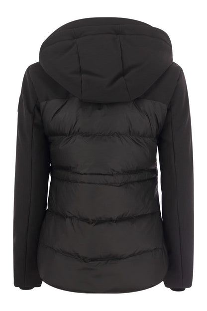 Quilted down jacket with hood - VOGUERINI