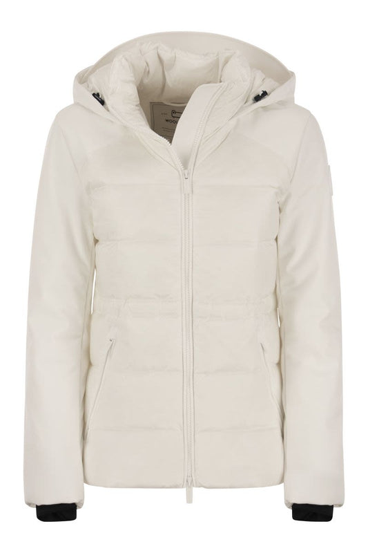 Quilted down jacket with hood - VOGUERINI