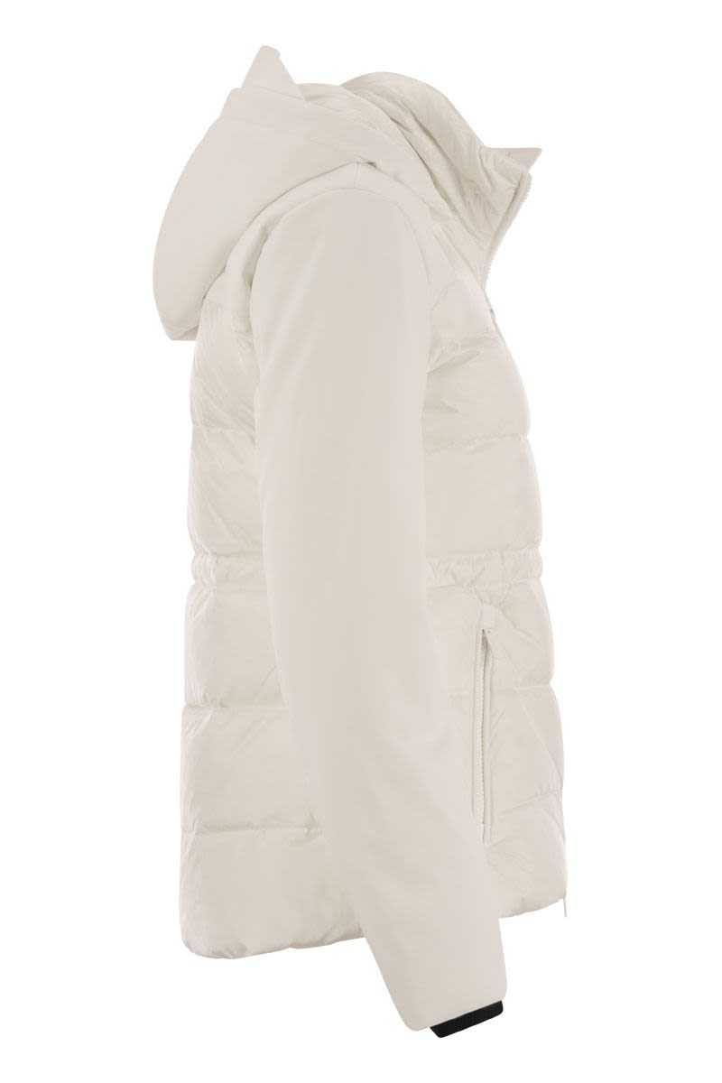 Quilted down jacket with hood - VOGUERINI