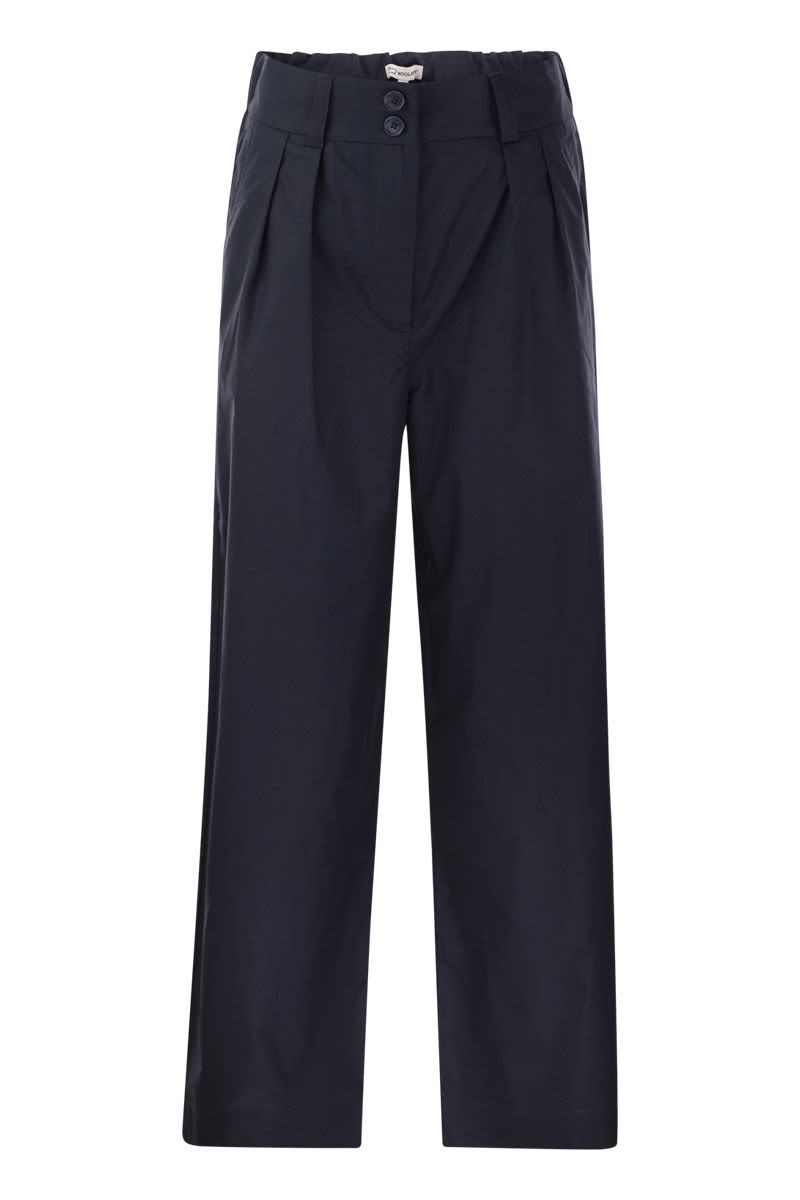 Cotton pleated trousers