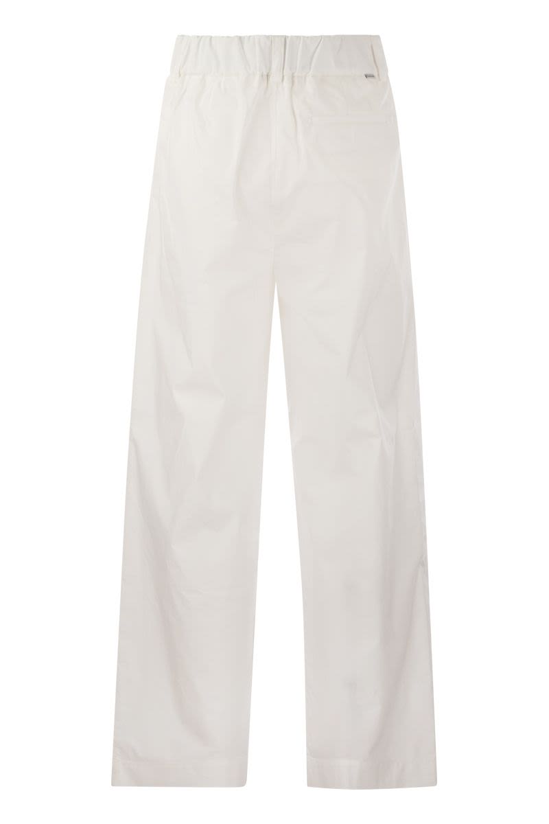 Cotton pleated trousers