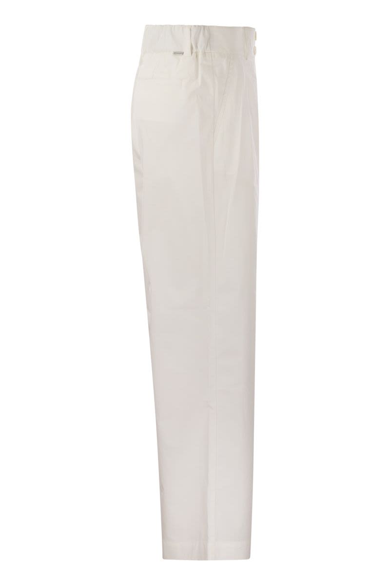 Cotton pleated trousers