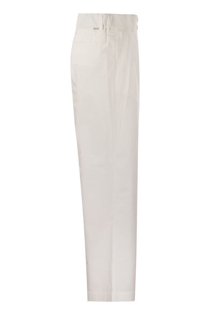 Cotton pleated trousers