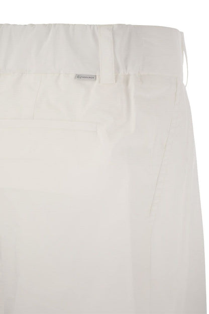 Cotton pleated trousers