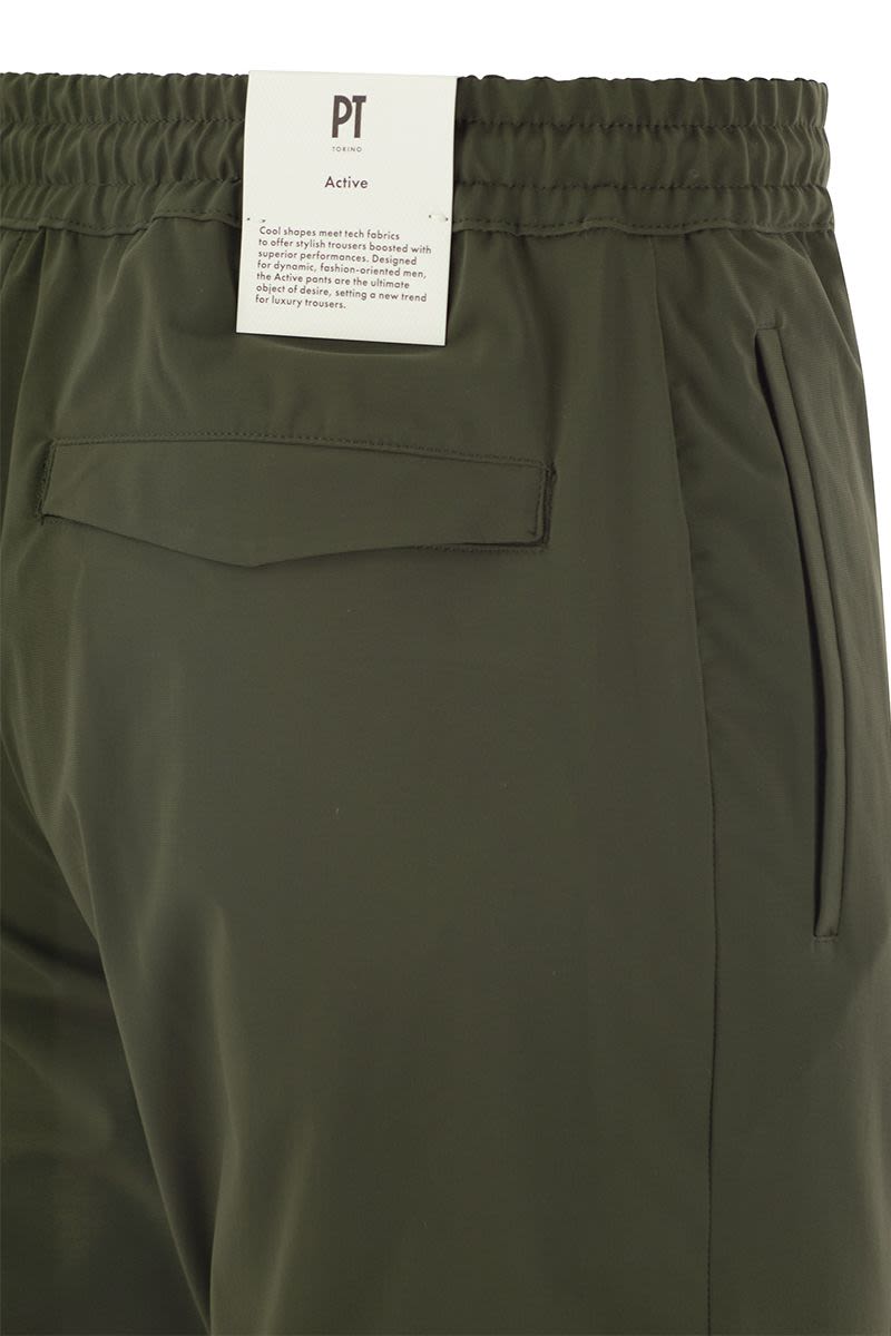 "Omega" trousers in technical fabric