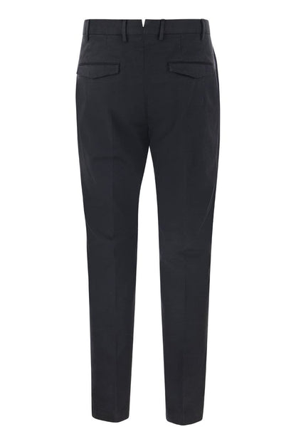 Cotton and modal stretch trousers - VOGUERINI