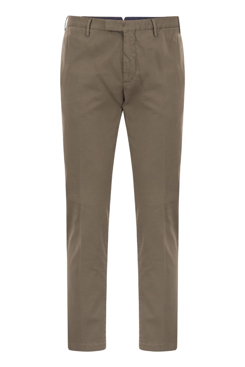 Superslim trousers in cotton and silk - VOGUERINI