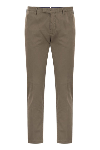 Superslim trousers in cotton and silk - VOGUERINI