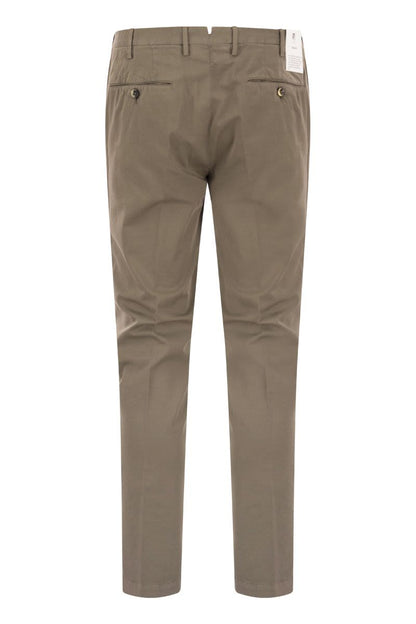 Superslim trousers in cotton and silk - VOGUERINI