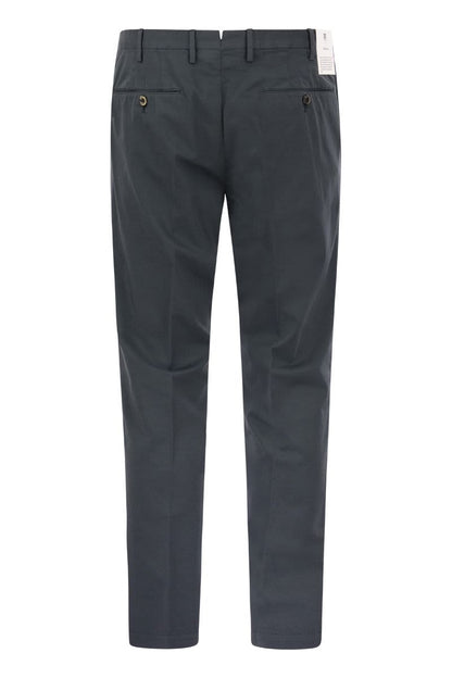 Superslim trousers in cotton and silk - VOGUERINI