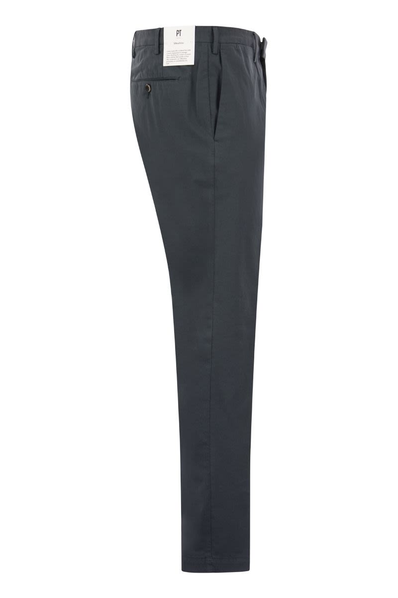 Superslim trousers in cotton and silk - VOGUERINI