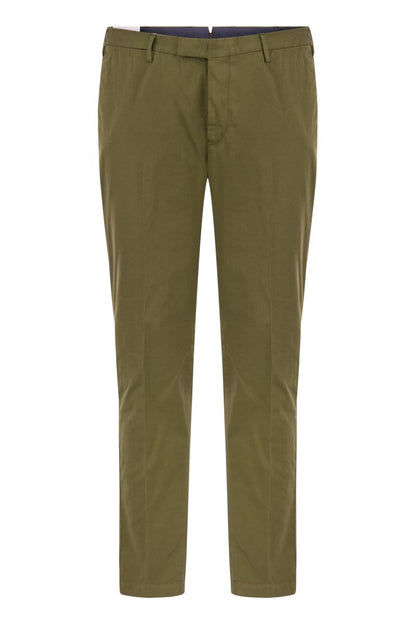 Skinny trousers in cotton and silk - VOGUERINI