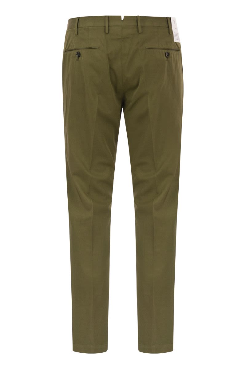 Skinny trousers in cotton and silk - VOGUERINI