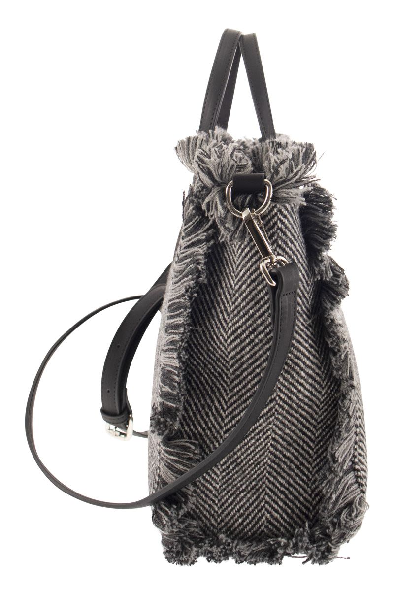 Herringbone patterned handbag - VOGUERINI