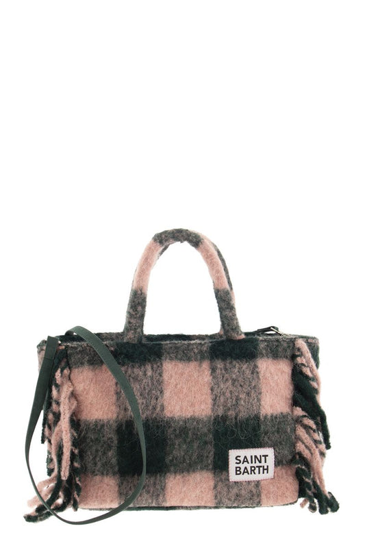 Tartan bag with fringes - VOGUERINI