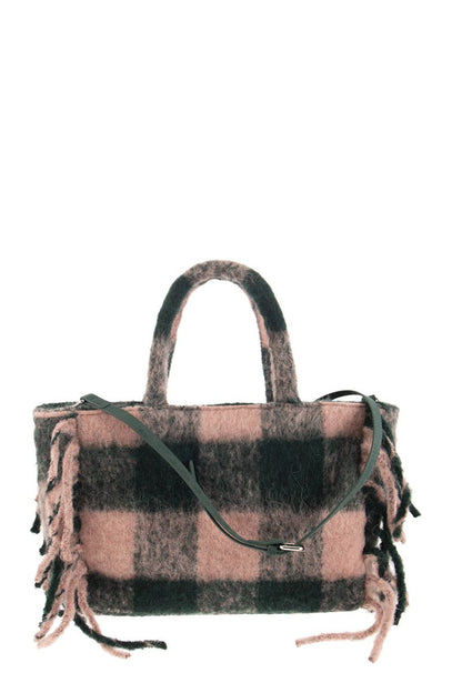 Tartan bag with fringes - VOGUERINI