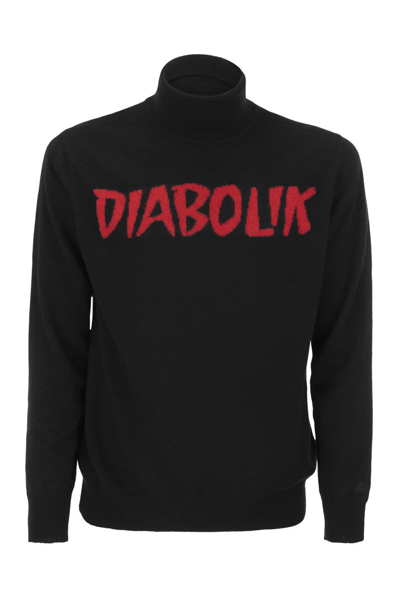 Diabolik turtleneck sweater in cashmere blend - VOGUERINI